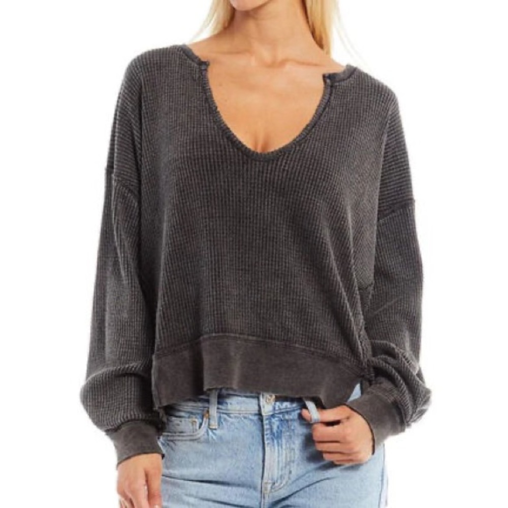 Free People | Oversized Buttercup Thermal Black New